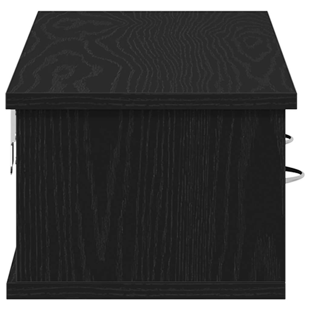 Zidni ormarić crni hrast 88x26x18,5 cm konstruirano drvo