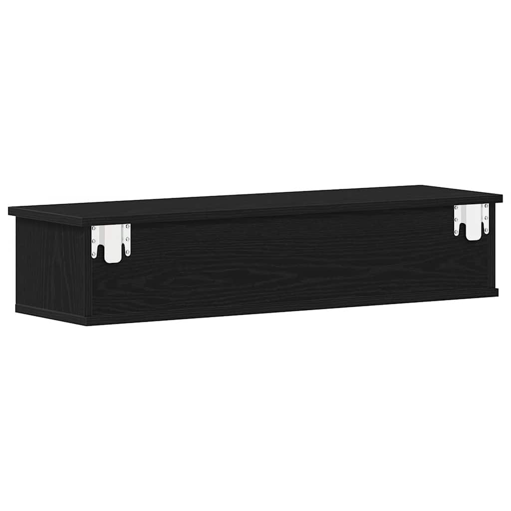 Zidni ormarić crni hrast 88x26x18,5 cm konstruirano drvo