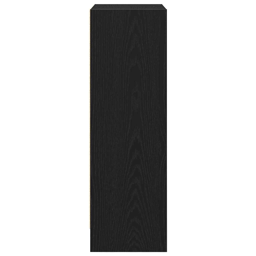Polica za knjige crni hrast 40x24x76 cm Inženirsko drvo