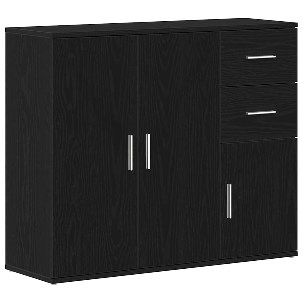 Komoda crni hrast 91x29,5x75 cm Inženirsko drvo