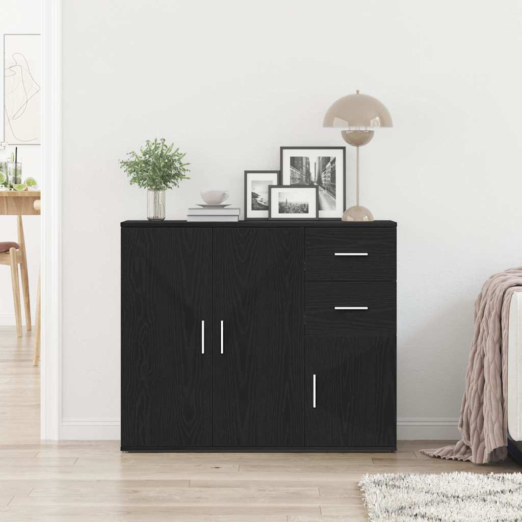 Komoda crni hrast 91x29,5x75 cm Inženirsko drvo