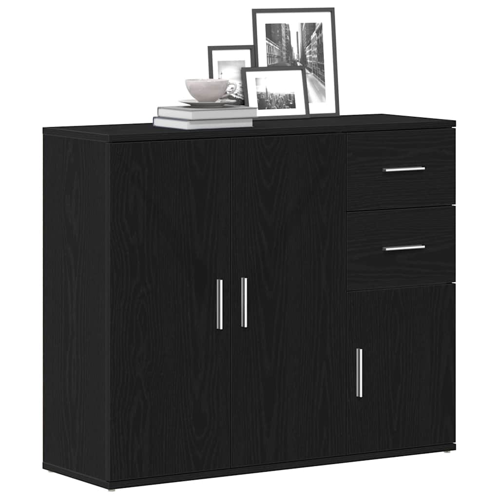 Komoda crni hrast 91x29,5x75 cm Inženirsko drvo