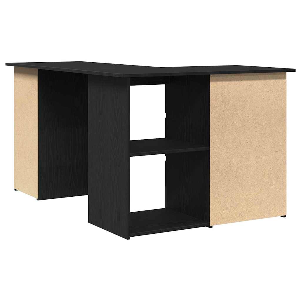 Stol s ladicama Crni hrast 145 x 100 x 76 cm Konstruirano drvo