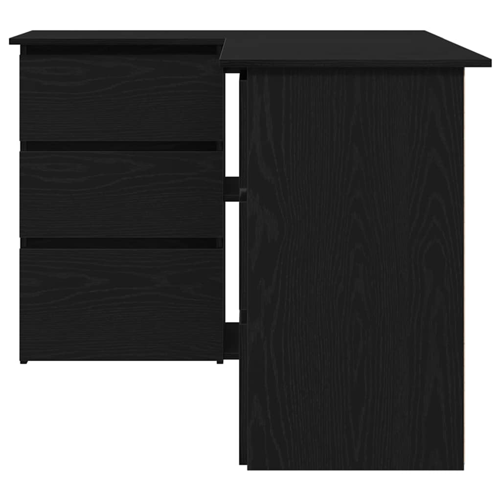 Stol s ladicama Crni hrast 145 x 100 x 76 cm Konstruirano drvo