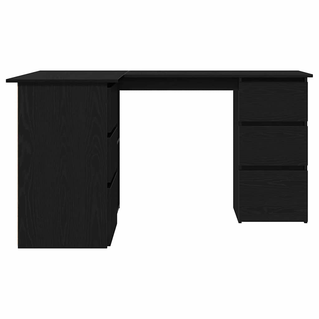 Stol s ladicama Crni hrast 145 x 100 x 76 cm Konstruirano drvo