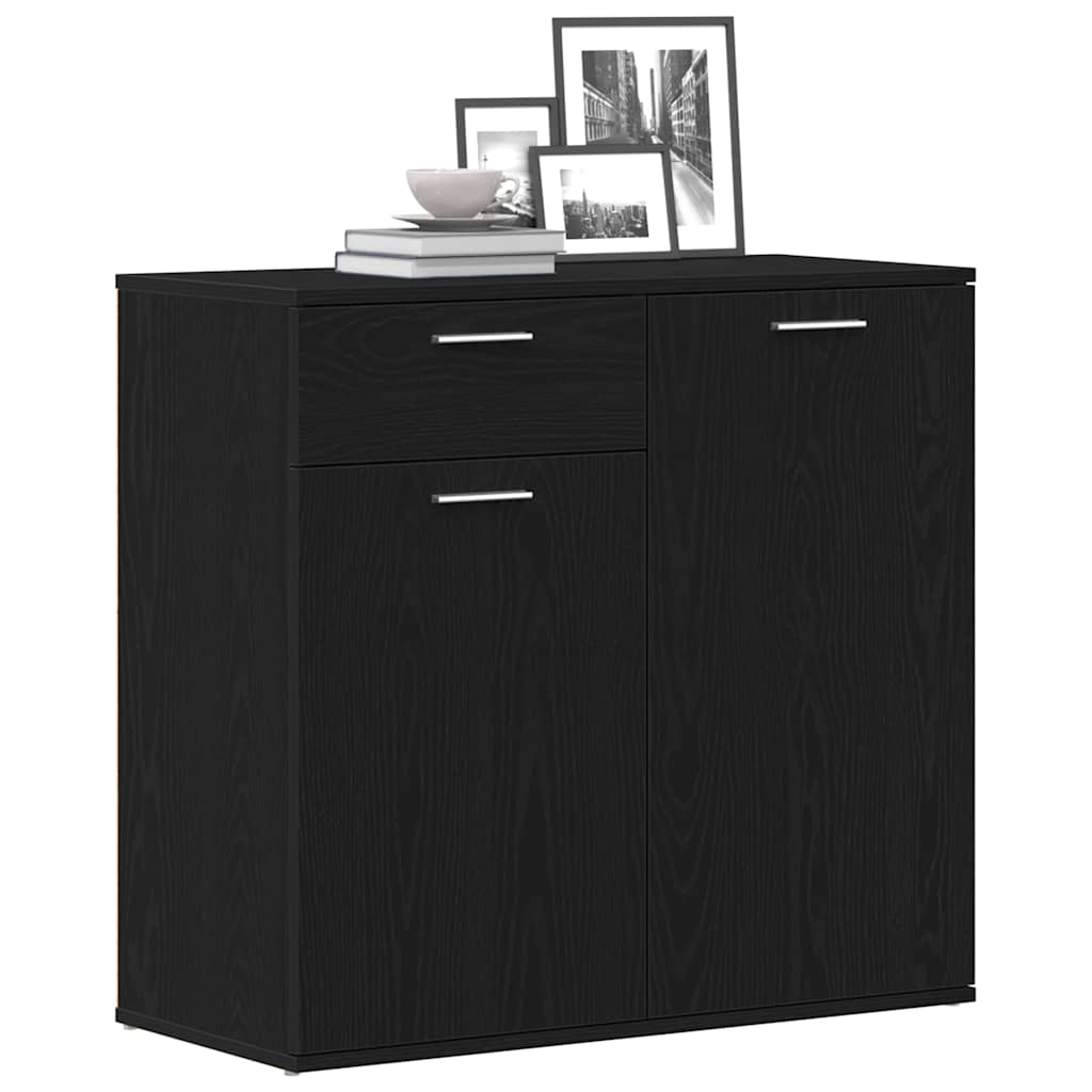 Komoda crni hrast 80x36x75 cm Inženirsko drvo
