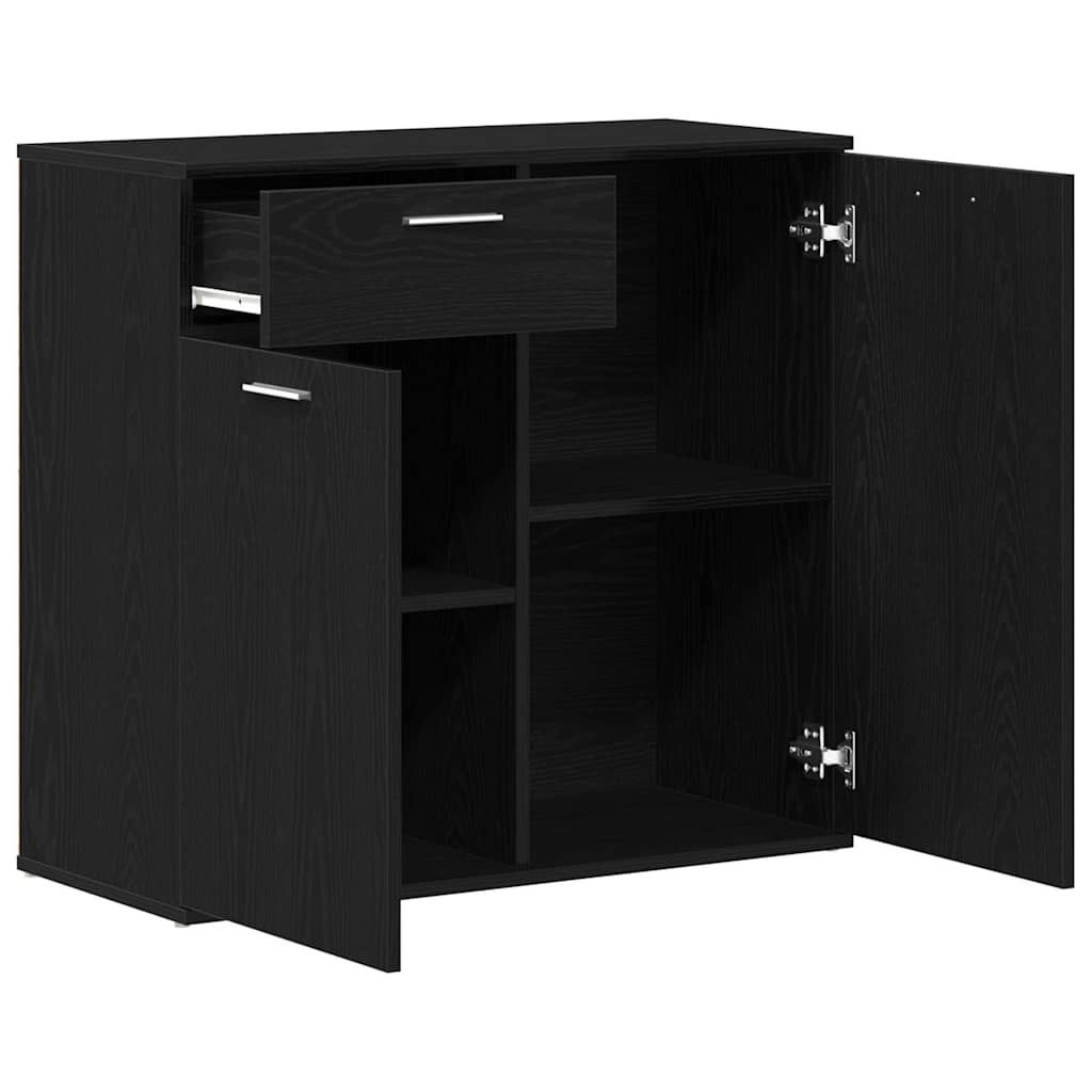 Komoda crni hrast 80x36x75 cm Inženirsko drvo