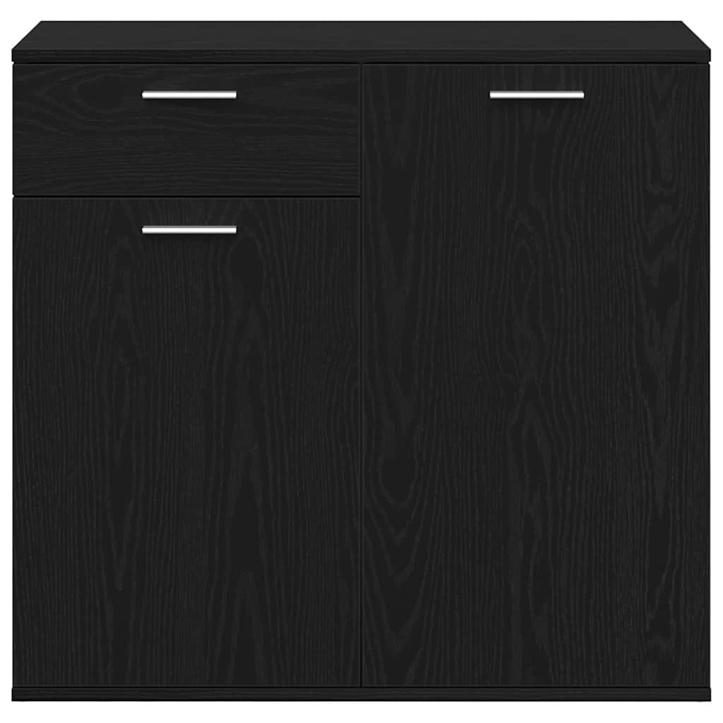 Komoda crni hrast 80x36x75 cm Inženirsko drvo