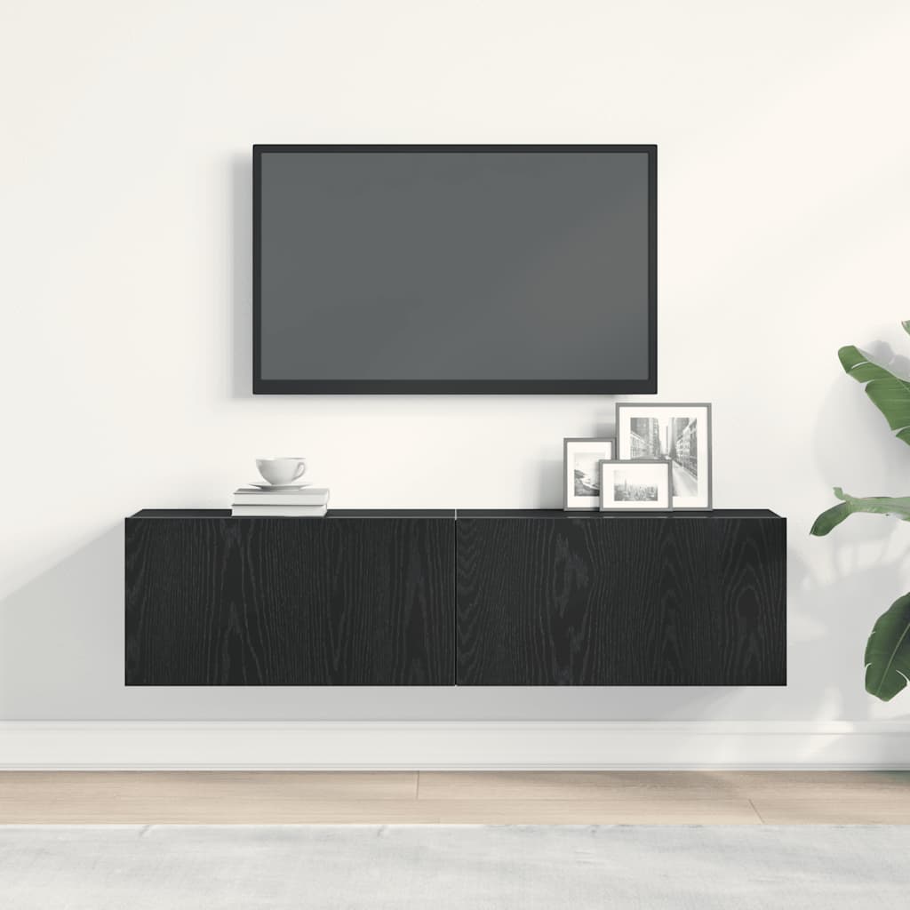 TV ormarić crni hrast 120x30x30,5 cm konstruirano drvo