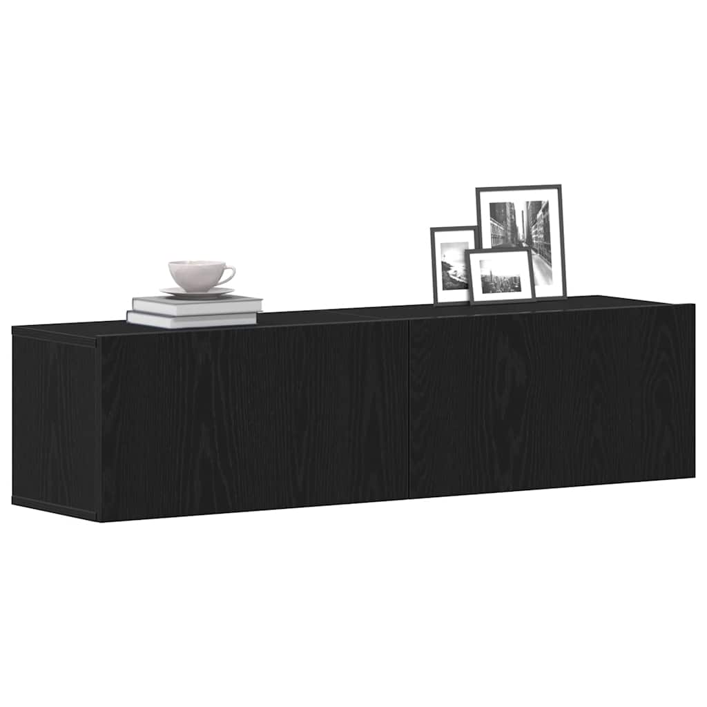 TV ormarić crni hrast 120x30x30,5 cm konstruirano drvo