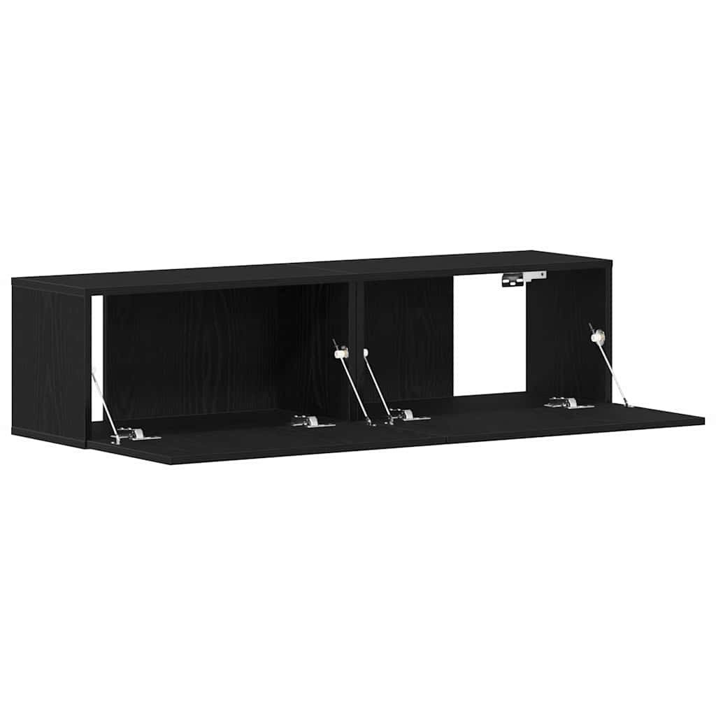 TV ormarić crni hrast 120x30x30,5 cm konstruirano drvo