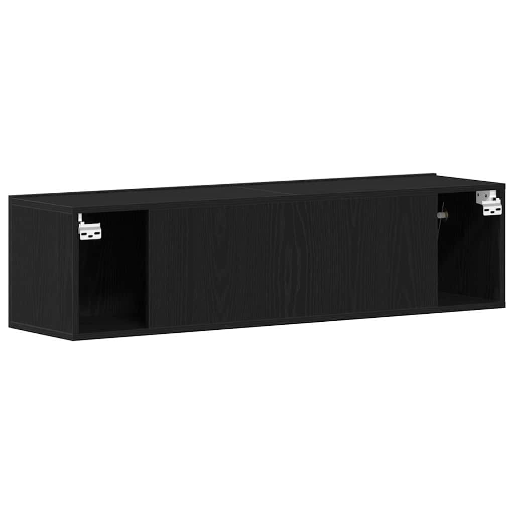 TV ormarić crni hrast 120x30x30,5 cm konstruirano drvo
