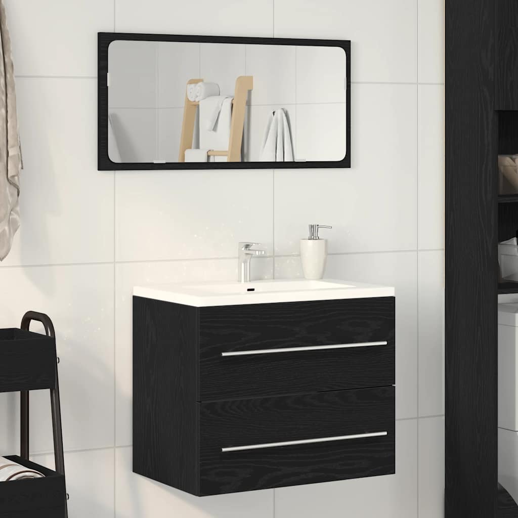 Ormarić za umivaonik u kupaonici crni hrast 60x38,5x48 cm inženjerski drvo
