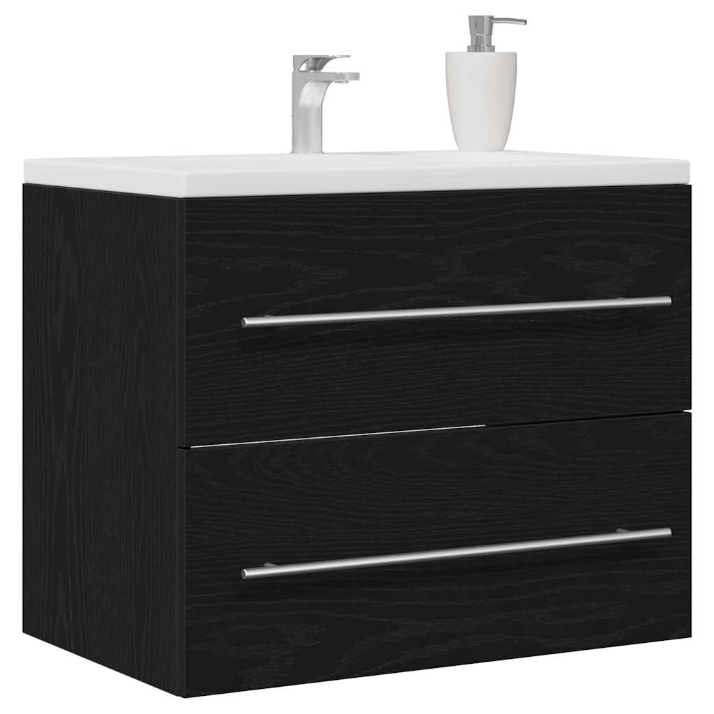 Ormarić za umivaonik u kupaonici crni hrast 60x38,5x48 cm inženjerski drvo