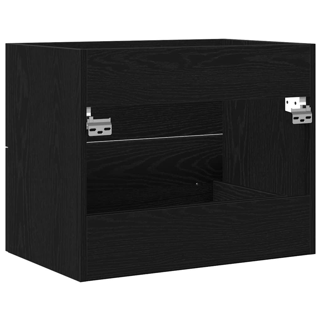 Ormarić za umivaonik u kupaonici crni hrast 60x38,5x48 cm inženjerski drvo