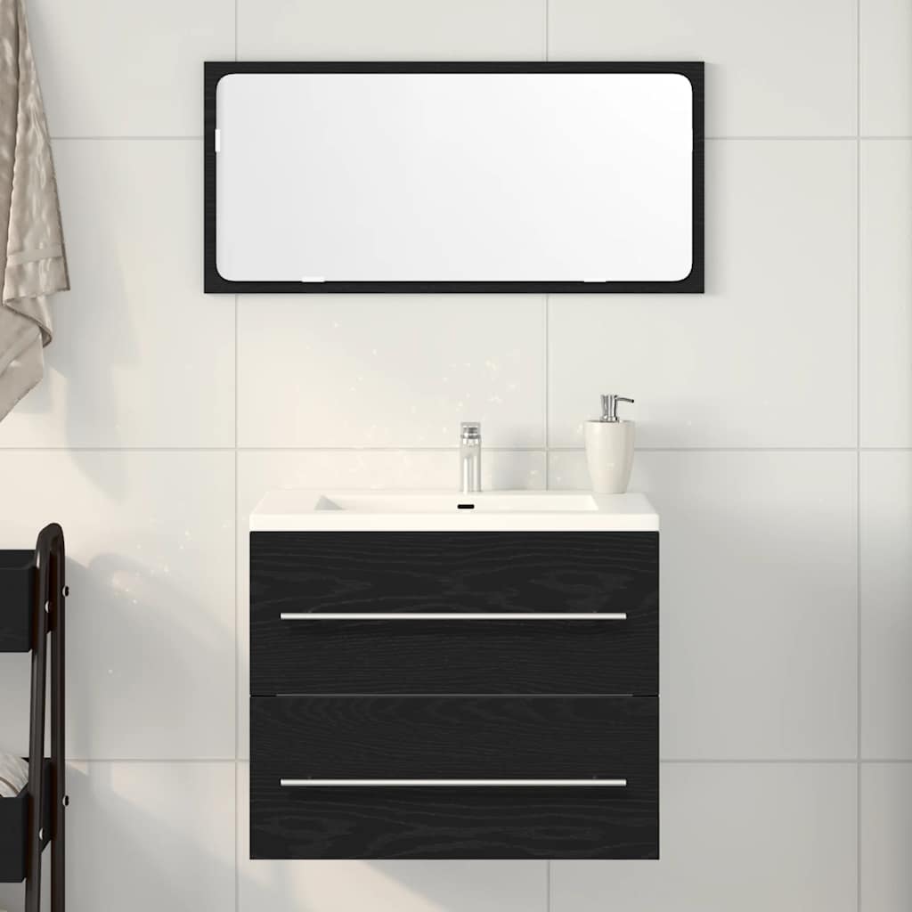 Ormarić za umivaonik u kupaonici crni hrast 60x38,5x48 cm inženjerski drvo