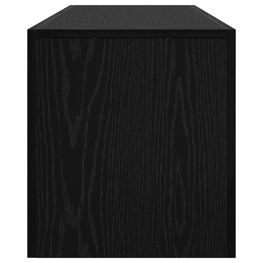 TV ormarić s LED svjetlima crni hrast 140x36,5x40 cm inženjerski drvo