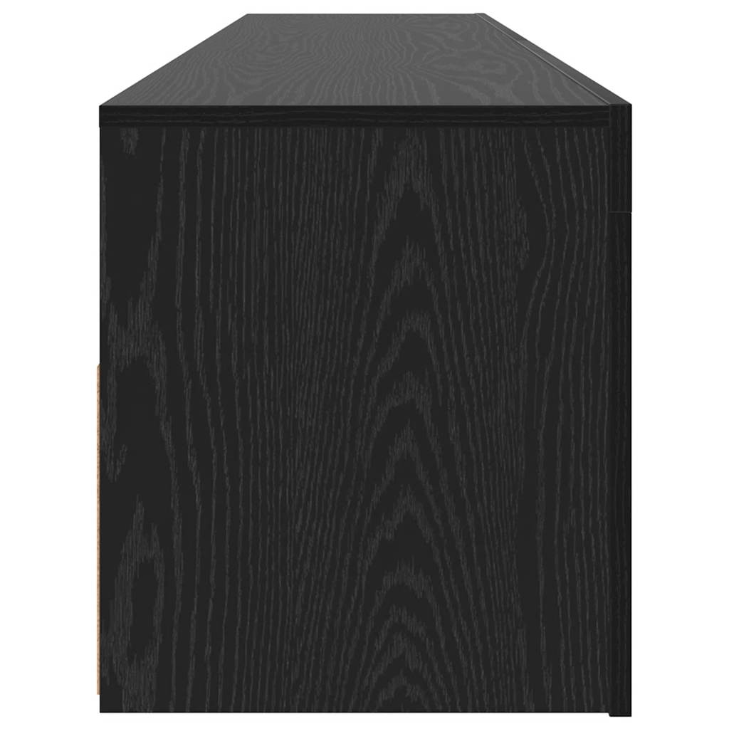 TV ormarić s LED svjetlima crni hrast 120x35x40 cm inženjerski drvo