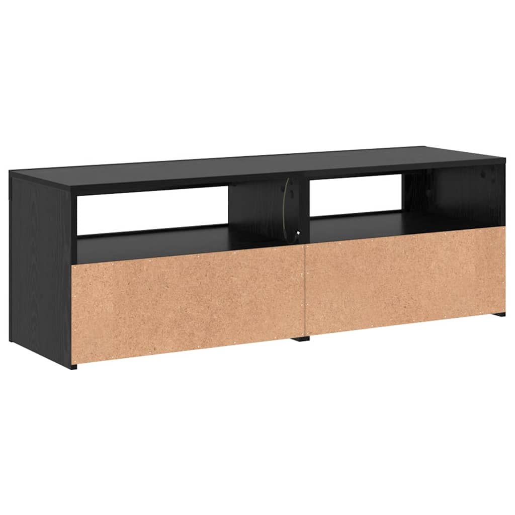 TV ormarić s LED svjetlima crni hrast 120x35x40 cm inženjerski drvo