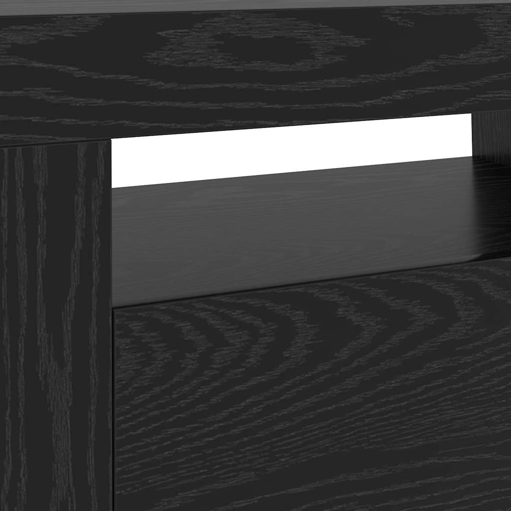 TV ormarić s LED svjetlima crni hrast 120x35x40 cm inženjerski drvo