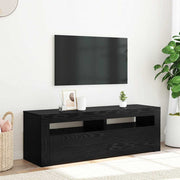 TV ormarić s LED svjetlima crni hrast 120x35x40 cm inženjerski drvo