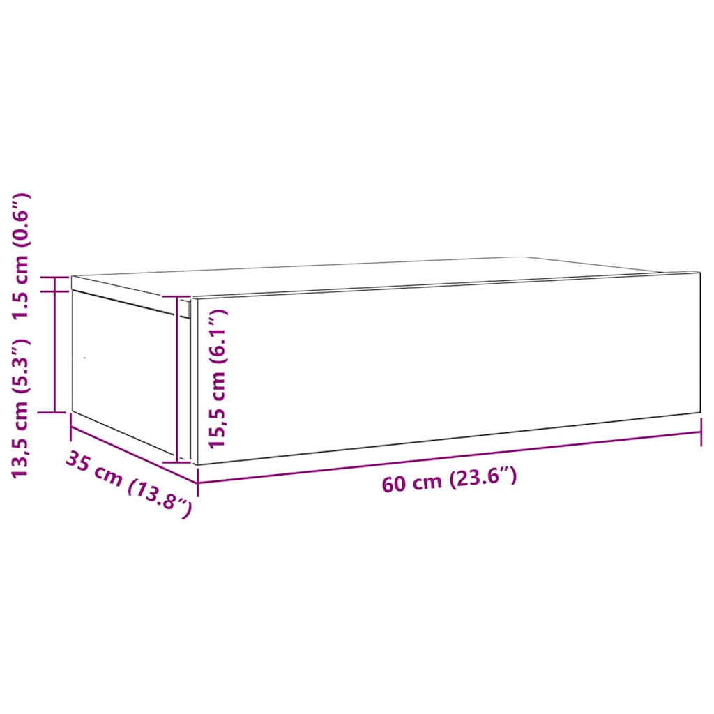 TV ormarić s LED svjetlima crni hrast 60x35x15,5 cm