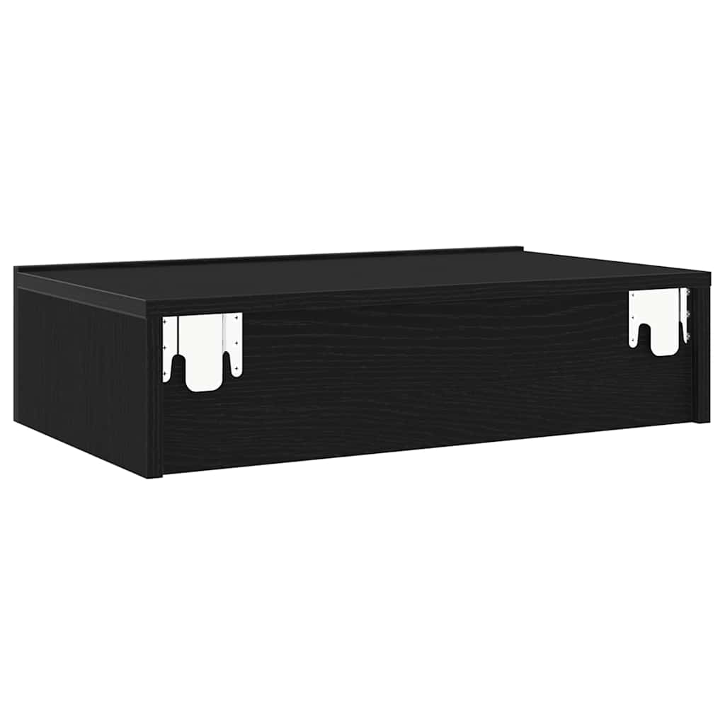 TV ormarić s LED svjetlima crni hrast 60x35x15,5 cm