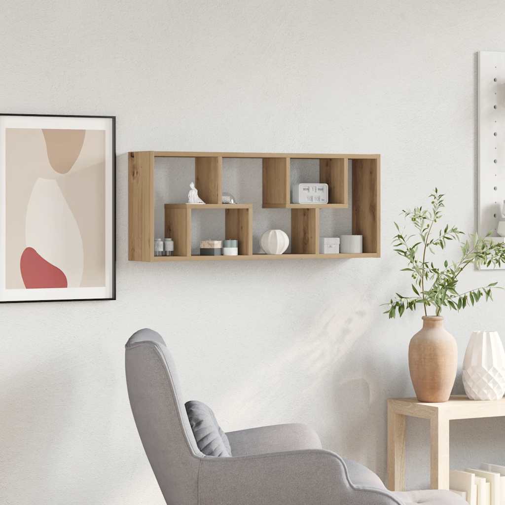 Zidna polica Artisan hrast 36x16x90 cm Konstruirano drvo
