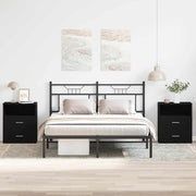 Noćni ormarić s ladicama 2 pcs Crni hrast 50 x 32 x 60 cm