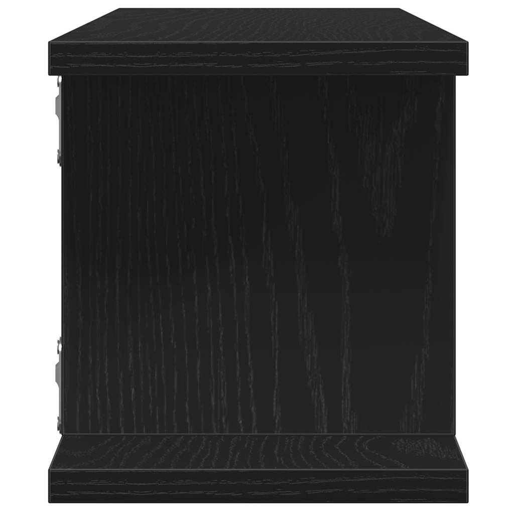 Zidne police 2 kom crni hrast 75x18x20 cm konstruirano drvo