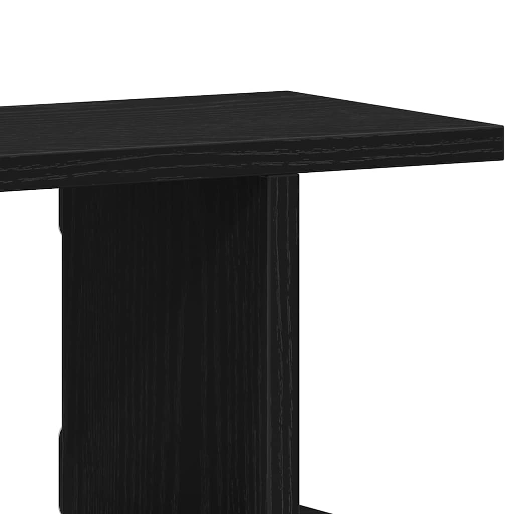 Zidne police 2 kom crni hrast 75x18x20 cm konstruirano drvo