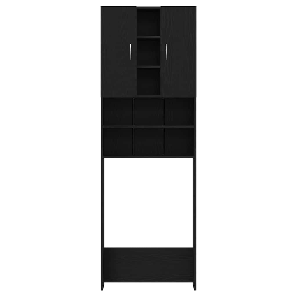 Ormarić za perilicu rublja crni hrast 64x25,5x190 cm