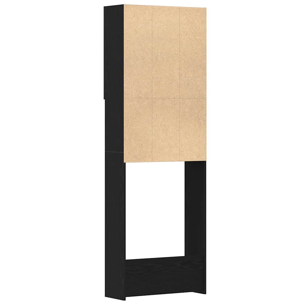 Ormarić za perilicu rublja crni hrast 64x25,5x190 cm