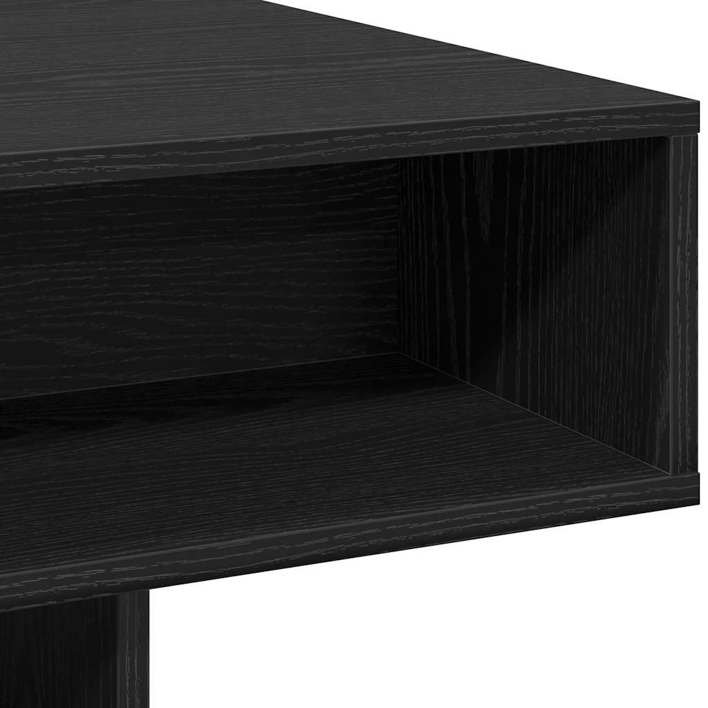 Klub stolić crni hrast 105x55x32 cm inženjerski drvo