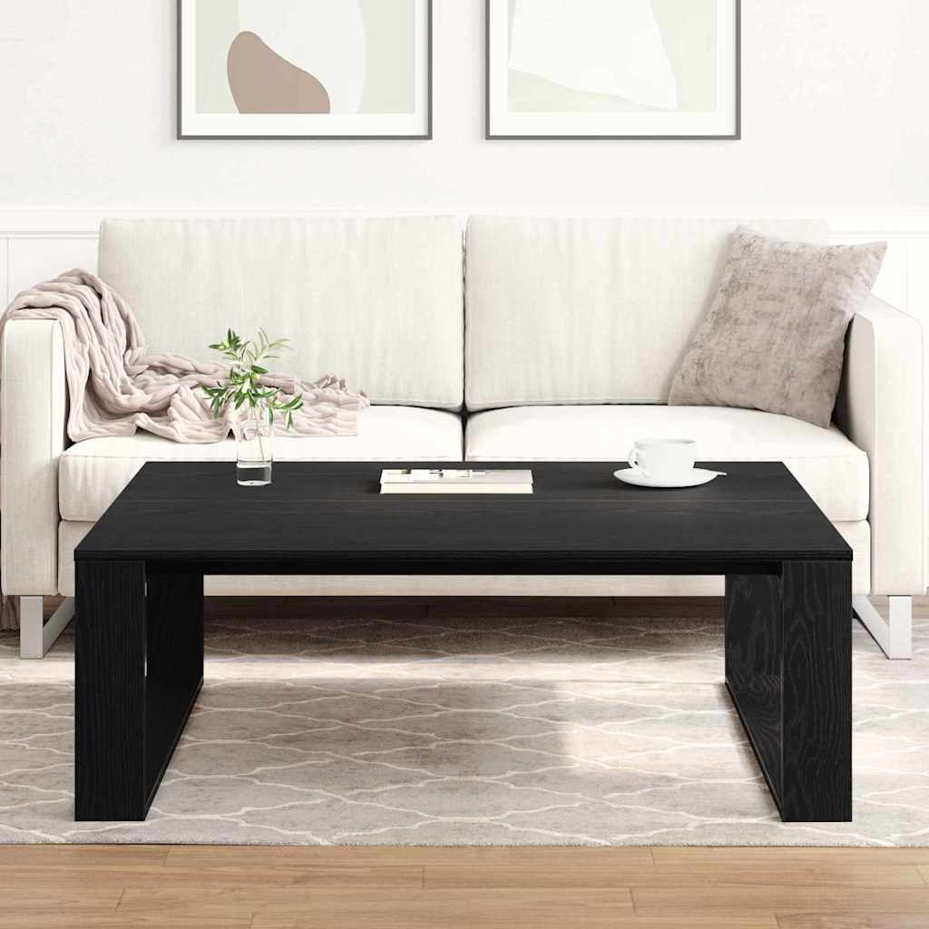 Kava Stol Crni hrast 100 x 100 x 35 cm Konstruirano drvo