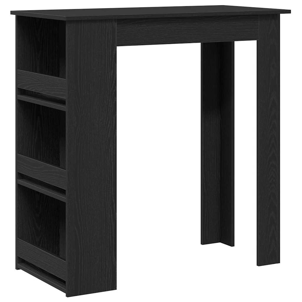 Barski stol sa policom za odlaganje crni hrast 102x50x103,5 cm