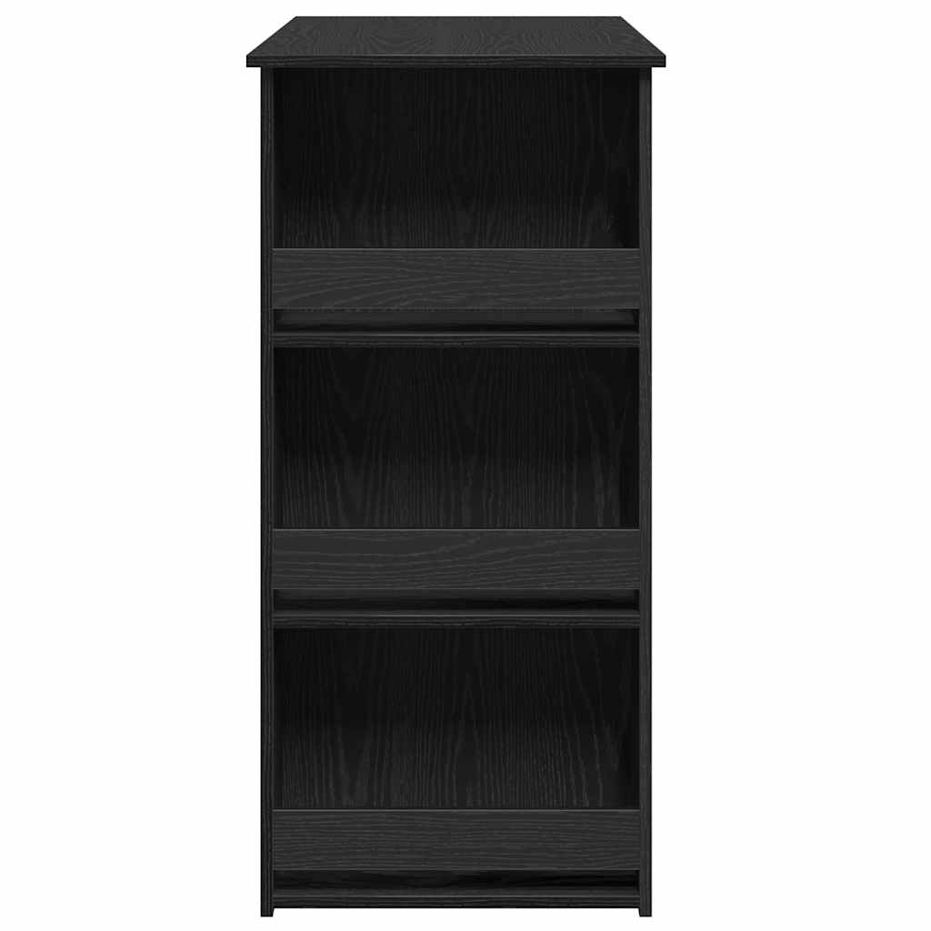 Barski stol sa policom za odlaganje crni hrast 102x50x103,5 cm
