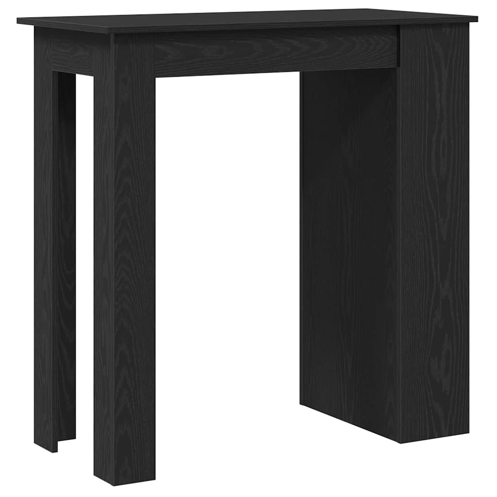 Barski stol sa policom za odlaganje crni hrast 102x50x103,5 cm