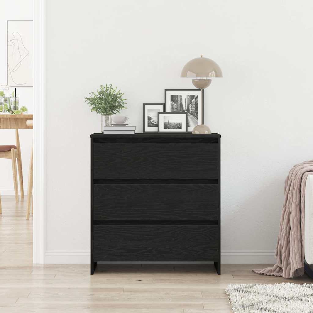 Komoda crni hrast 70x41x75 cm Inženirsko drvo