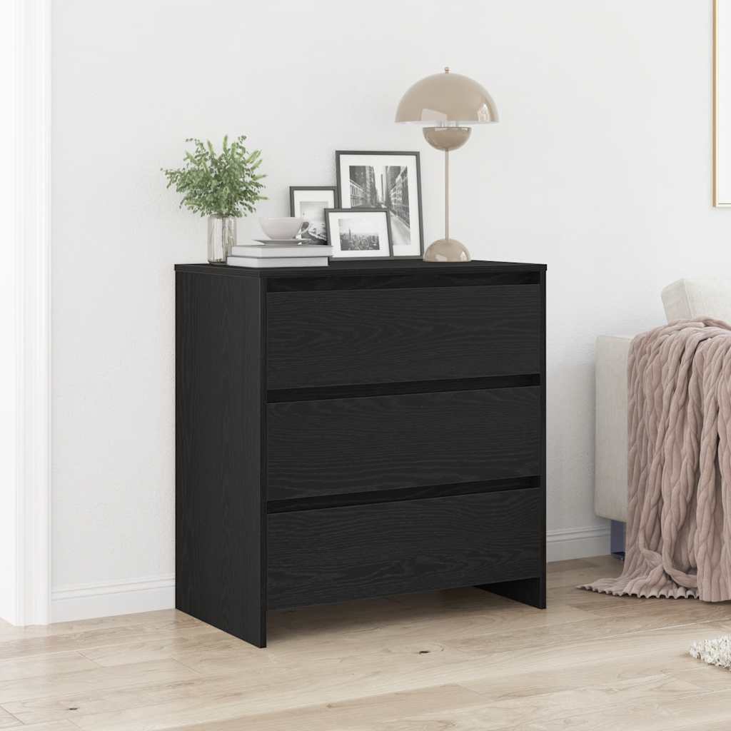 Komoda crni hrast 70x41x75 cm Inženirsko drvo