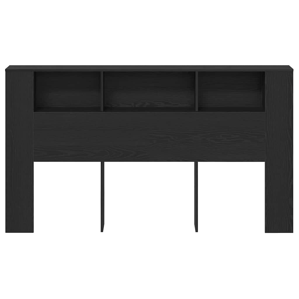 Glava kreveta s ormarićem Crni hrast 180 x 18,5 x 102,5 cm