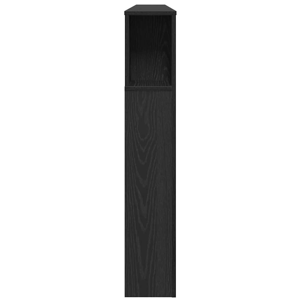 Glava kreveta s ormarićem Crni hrast 180 x 18,5 x 102,5 cm