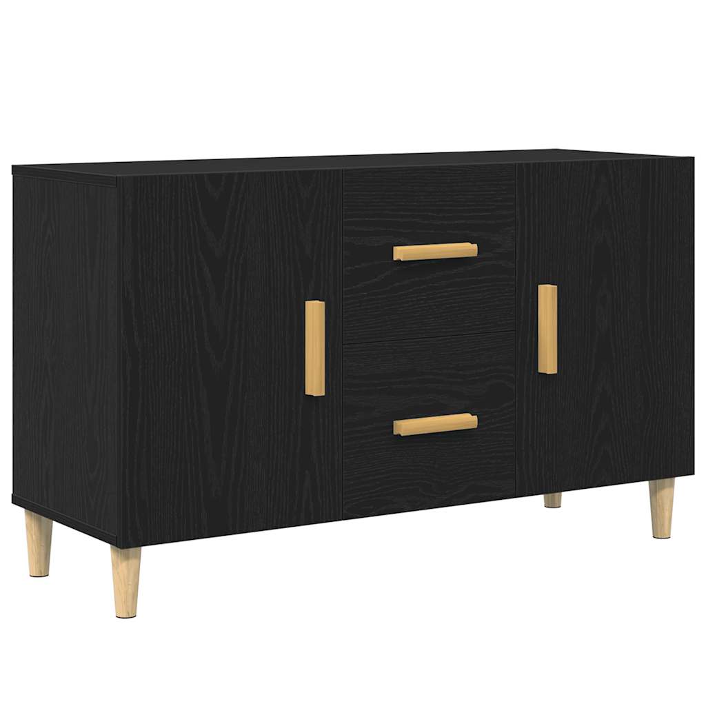 Komoda crni hrast 100x36x60 cm inženjerski drvo