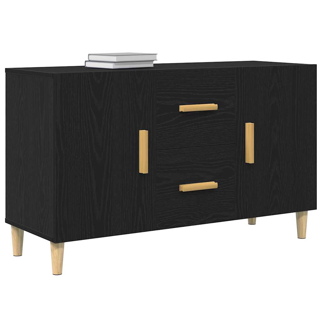 Komoda crni hrast 100x36x60 cm inženjerski drvo