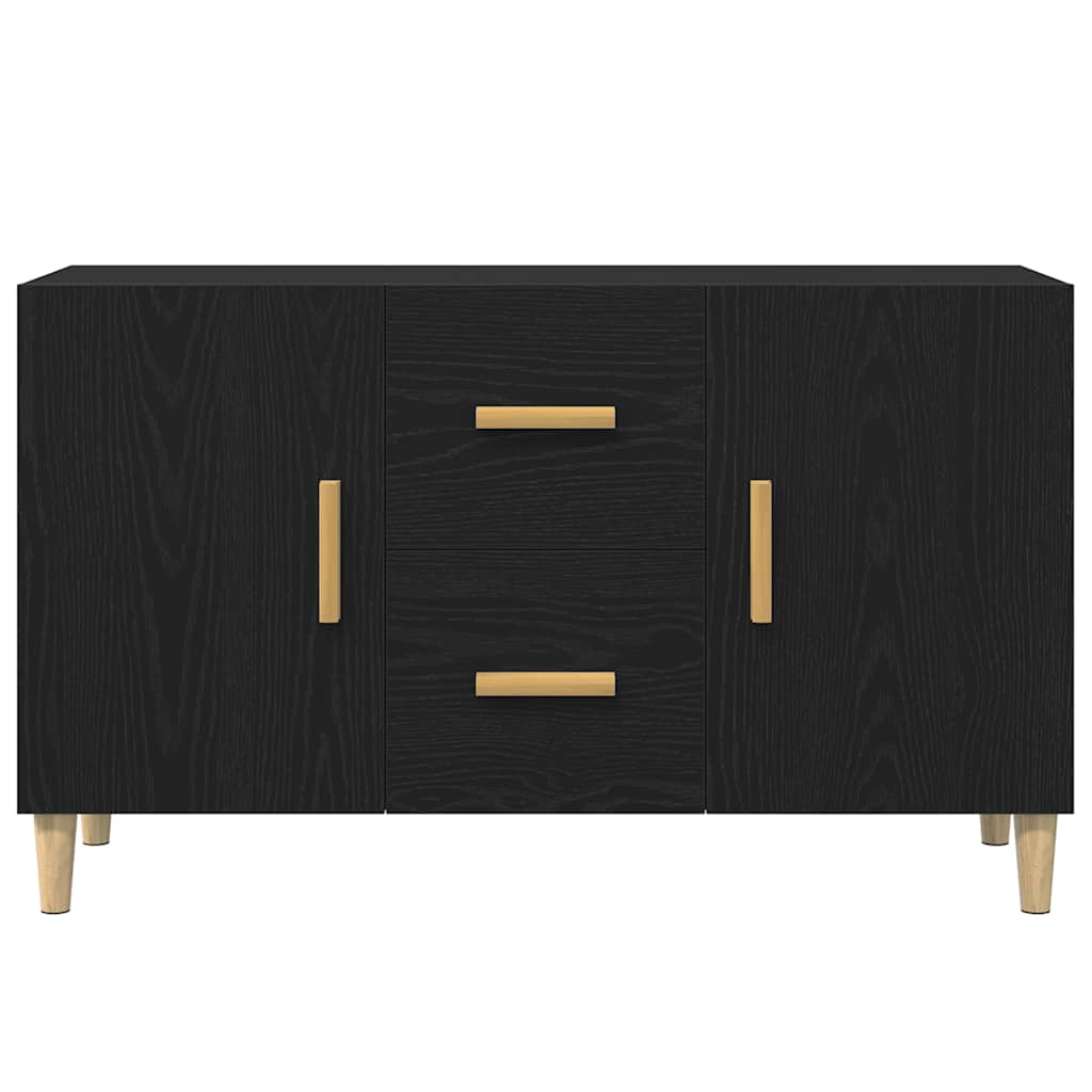Komoda crni hrast 100x36x60 cm inženjerski drvo