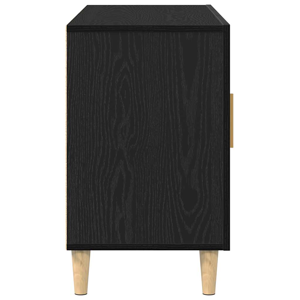 Komoda crni hrast 100x36x60 cm inženjerski drvo