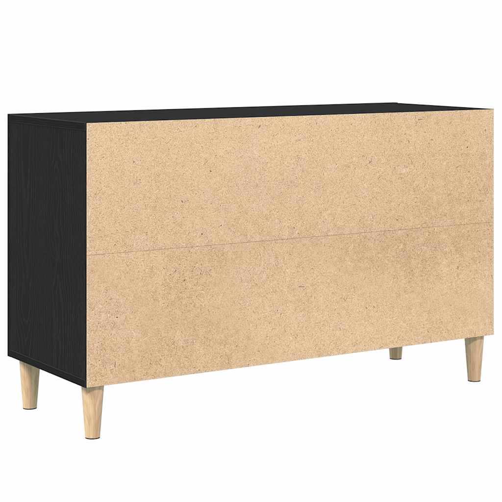 Komoda crni hrast 100x36x60 cm inženjerski drvo