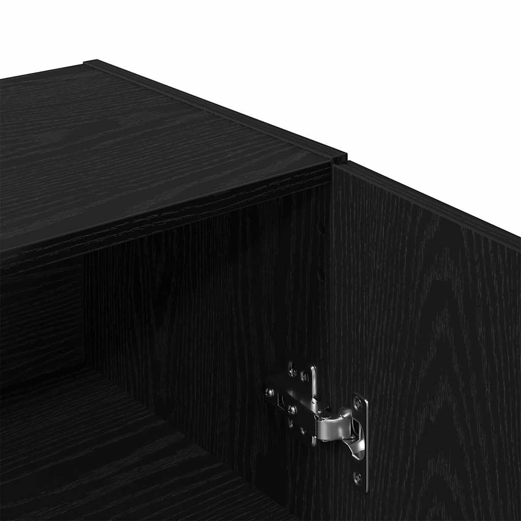 Komoda crni hrast 100x36x60 cm inženjerski drvo