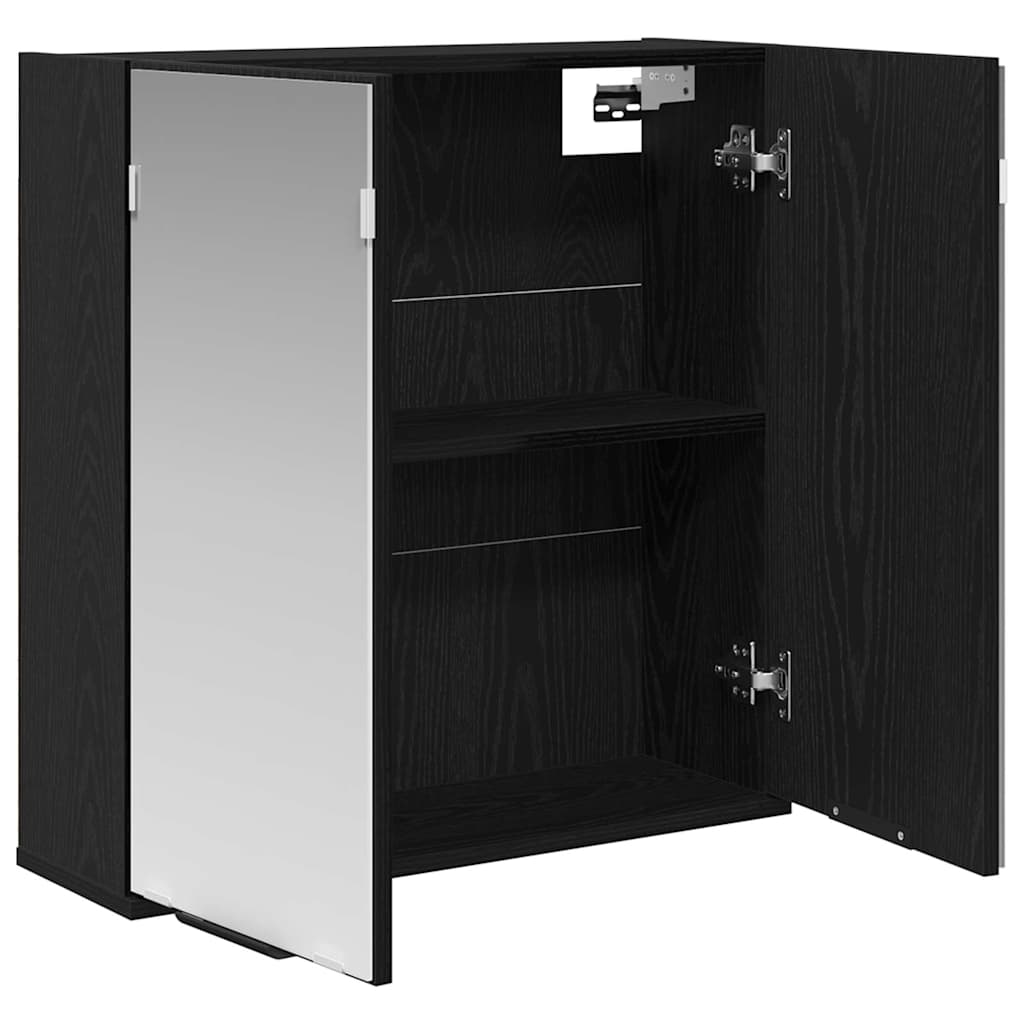 Ogledalo ormar Crni hrast 64 x 20 x 67 cm Konstruirano drvo