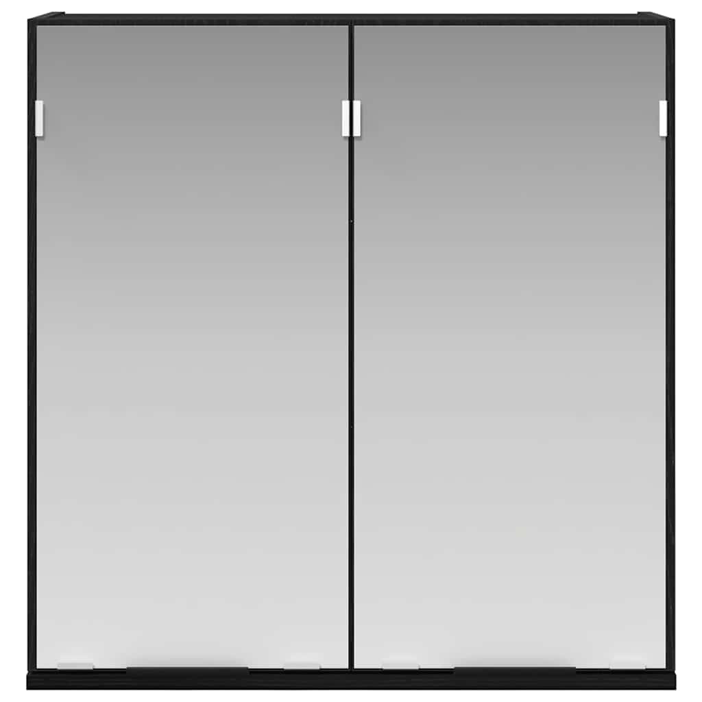 Ogledalo ormar Crni hrast 64 x 20 x 67 cm Konstruirano drvo
